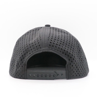 Gorras de béisbol planas impermeables de algodón de color contraste de sarga/Oxford de 5 paneles deportivas Vintage personalizadas con Parche de goma