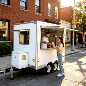 Etodevice - Vente Flash : Foodtruck Mobile avec Auvent, Kiosque de Présentation Alimentaire, Remorque à Café/Chariot de Restauration Rapide à Vendre aux États-Unis - Product Image 1