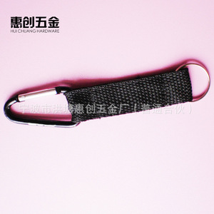 Cayman Jack Aluminum D Shape Carabiner With Webbing Strap Outdoor Hiking Gear - Product Image 2