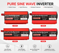 Convertisseur d'énergie solaire 3000W 2200W 1600W 1000W, onduleur à onde sinusoïdale pure DC12V/24V/48V/60V vers AC110V/220V, transformateur de voiture pour la maison
