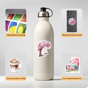 50 pièces dessin animé <span class=keywords><strong>japonais</strong></span> SAKURA Graffiti autocollants pour bagages téléphone décor fleur de <span class=keywords><strong>cerisier</strong></span> Festival autocollant - Product Image 5