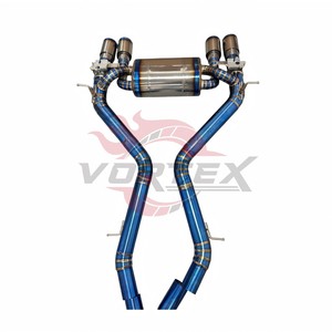 Sistema de escape Vortex Titanium de longitud igualada para BMW F80 M3 F82 M4 S55 3.0T Performance Racing Valvetronic Catback con silenciador, kit azul. - Product Image 5