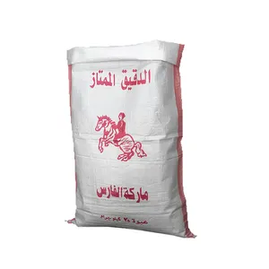 Saco tecido PP plástico 50kg Saco tecido PP para sementes grãos farinha de arroz saco tecido de polipropileno