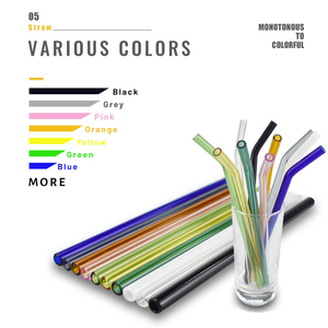 Bộ Ống Hút Thủy Tinh Borosilicate Uống Cocktail Boba Logo Tùy Chỉnh Tái Sử Dụng Cấp Thực Phẩm Kèm Bàn Chải - Product Image 4