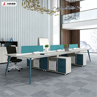 Bureau de travail modulaire personnalisé JIUSHUN, table de travail pour le personnel, cloison de bureau, bureau d'ordinateur pour le bureau