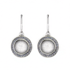 2026 High Quality <b>Solid</b> 925 Sterling <b>Silver</b> Women Dangle <b>Earring</b> 10mm Mountain Stone Bezel Zircon Good Gift Accessory For Women - Product Image 1