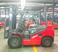 Solutions logistiques économes en carburant de 2,5 tonnes JAC série S chariot élévateur CPCD25J gerbeur de fourche avec largeur de fourche de 125mm