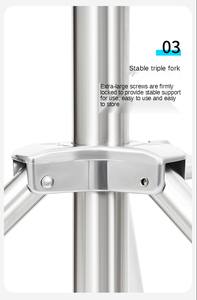 Chuyên nghiệp thép không gỉ Heavy Duty nhiếp ảnh Ánh sáng đứng Tripod - Product Image 5