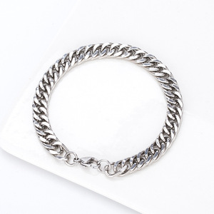 Unisex <b>Titanium</b> Steel Chain Bracelet Geometric Link Design Fashion Jewelry for Men Women Hip Hop Punk Style - Product Image 1
