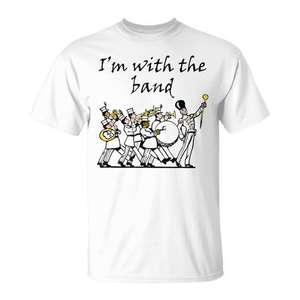 T-shirt I'm With The Band Marching Band per adulti, unisex, girocollo, manica corta, abbigliamento per il ritorno a scuola e per la laurea - Product Image 1