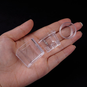 Mini plastic simulation pudding cups, jelly cups, transparent cups, small square <b>boxes</b>, DIY cream glue clay empty container - Product Image 2