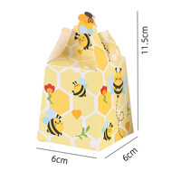 Boîtes cadeaux en papier jaune pastel en forme de ruche, boîte à bonbons abeille, 50 pièces, sacs de bonbons pour baby shower, conteneur de friandises en forme de ruche, décoration