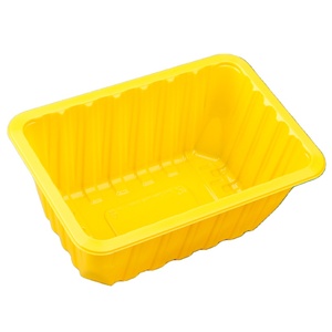 Big capacity plastic tray thickened meat fruits and vegetables poultry frozen food packaging trays for chicken