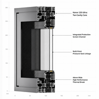 Ventanas Abatibles de Aluminio JOUGE Honor 120 Ultra con Pantalla Integrada, Apertura Exterior y Rotura Térmica de Diez Cavidades para Casas Modernas