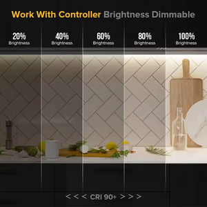 Bande LED COB de haute qualité 3000K 4000K 6500K Lumière 12V 24V Bande LED COB flexible - Product Image 4