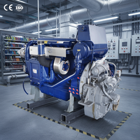 Moteur diesel marin Weichai WP6C185-21 4 temps 9L multicylindres, démarrage électrique, boîte de vitesses, pompe à eau de mer, haute productivité