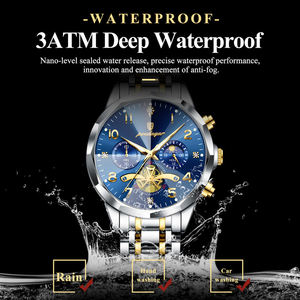 Montre homme POEDAGAR 939, <span class=keywords><strong>chronographe</strong></span> à quartz, aiguilles luminescentes, étanche 30 m, montre sport et affaires. - Product Image 4