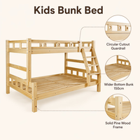 Lit superposé en bois de pin massif, style pastoral, durable, écologique, compact, gain de place, pour chambre d'enfant, bébés, enfants, adultes, personnalisable