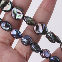 Perles de Tahiti AAA Grade Keshi, perles d'eau douce naturelles, baroques, en vrac, couleur vert bleu paon, diamètre 10-12 mm, tiers
