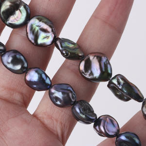ไข่มุกเคชิเกรด AAA จากตาฮิติ ไข่มุกน้ำจืดธรรมชาติทรงบาร็อค สีเขียวมรกต-น้ำเงิน ขนาด 10-12 มม. ตรวจสอบโดยบุคคลที่สาม - Product Image 4
