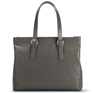 Lisse sacs fourre-tout tendance dongguan gris véritable fabriqué à la main en cuir de vache sacs à main de marque esé - Product Image 2
