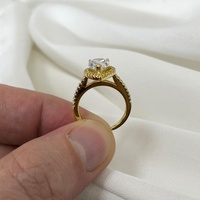 Bague de fiançailles et de mariage en diamant de laboratoire, argent sterling 925, certifiée IGI, CVD HPHT, plaqué or massif 18 carats, coupe poire pour femme