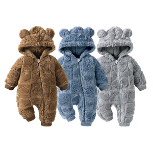 Vêtements <span class=keywords><strong>pour</strong></span> bébés automne-hiver, combinaison à capuche en fourrure, motif cœur, manches longues, combinaison chaude <span class=keywords><strong>pour</strong></span> nouveau-nés, garçons et filles - Product Image 1