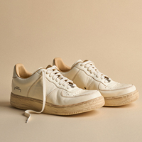 Chaussures de skate décontractées vintage pour hommes en cuir pleine fleur abricot, personnalisées OEM, de haute qualité, à semelle épaisse, faites à la main et respirantes