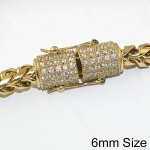 Pulsera de Tenis Franco <span class=keywords><strong>Cuba</strong></span> de Lujo con Incrustaciones de Diamantes Simulados, Edición de Oro de 14K, Personalizada, para Hombre y Mujer, Joyería de Moda 2021 - Product Image 2