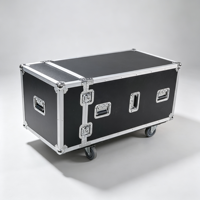 Boîte de transport pour microphone OEM ODM personnalisée, antichoc, en aluminium rigide, avec intérieur en mousse prédécoupée et roulettes robustes