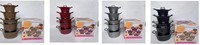 Batterie de cuisine de luxe en granit 10 pièces, antiadhésive, en aluminium forgé, sans PFOA, ustensiles de cuisine professionnels en gros