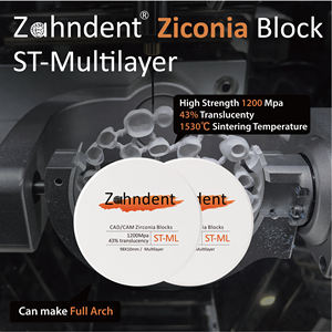 Zahndent ST-ML multilapis cad kedokteran gigi cam zirkonia blok untuk gigi tiruan laboratorium gigi - Product Image 6
