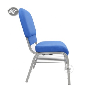 Nội thất nhà hát Nigeria xếp chồng lên nhau kim loại Auditorium Ghế Nhà thờ với cuốn sách túi và kệ lưu trữ - Product Image 3