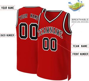 เสื้อบาสเก็ตบอลแบบกำหนดเองสำหรับผู้ชายและเยาวชน สไตล์ฮิปฮอปยุค 90s เสื้อกีฬาแบบเย็บหรือพิมพ์ลาย พร้อมชื่อ หมายเลข และโลโก้ส่วนตัว - Product Image 3