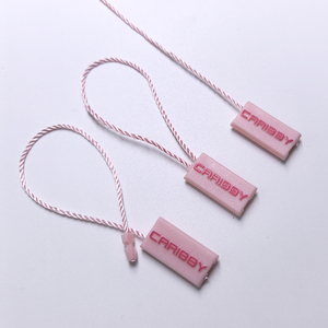 Cao cấp tùy chỉnh thương hiệu dập nổi logo Con dấu nhựa thẻ cho Đồng hồ đồ trang sức và quần áo với bền nylon chuỗi - Product Image 2