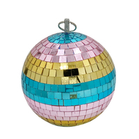 Boule miroir Disco de couleur dégradée arc-en-ciel de 35cm Offres Spéciales de décoration d'affichage d'ornement réfléchissant de fête pour Noël
