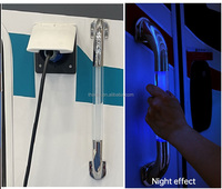 Haute qualité RV 18 pouces bleu lumière LED RV poignée de porte avec poignée de porte de camping-car pour accessoires de Camping 12V