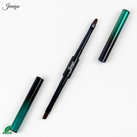 Lot de 24 pinceaux détachables pour nail art, manche métallique, couleur dégradée, double embout, qualité professionnelle