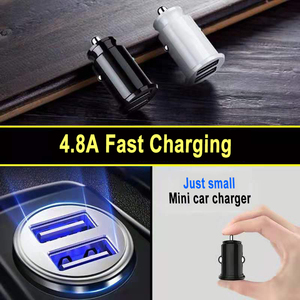 Thông Minh <span class=keywords><strong>Mini</strong></span> Car Charger Tốc Độ Cao 4.8A Nhanh Chóng Sạc Dual Port <span class=keywords><strong>USB</strong></span> <span class=keywords><strong>Adapter</strong></span> Chúng Tôi Tiêu Chuẩn Điện Thuốc Lá Nhẹ Hơn Điện Thoại Di Động - Product Image 2