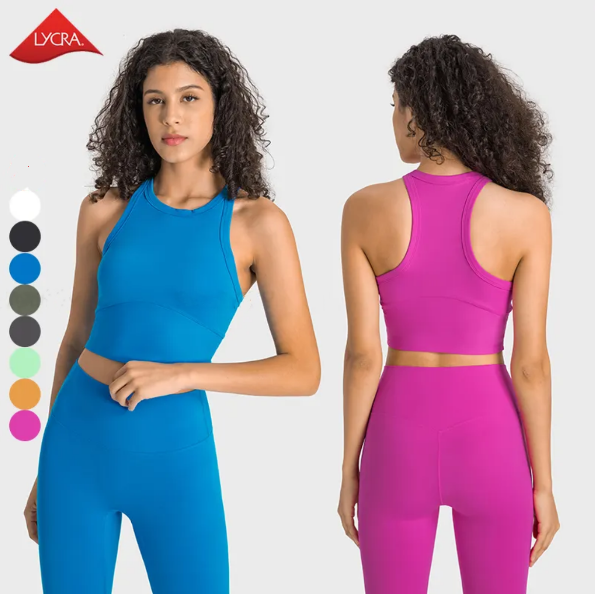 Custom OEM Seamless Quick Dry High Neck Moisture Wicking Yoga Top for Women Gym