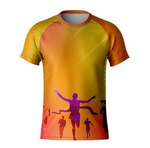 Camiseta de Running para Maratón, Personalizada, Ajustada, 100% Poliéster, Impresa con Serigrafía, de Secado Rápido, para Eventos Deportivos, Venta al Por Mayor OEM - Product Image 5