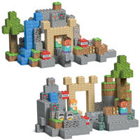 Bloques de Construcción de Castillo de Hielo y Nieve de ABS de 2 cm, Juguete de Bricolaje, Aldea de Cavernas, Set de Arquitectura de Viaje para Ensamblar, para Mayores de 14 Años