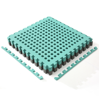Tapis sanitaire en mousse EVA, tapis de puzzle bicolore en EVA pour salle de sport, tapis de drainage multifonctionnel pour sol de sous-sol, avec support client