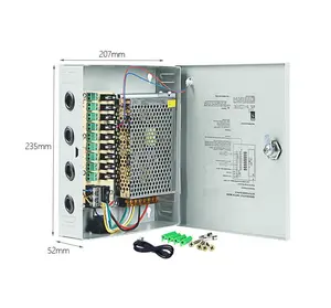 Access Control 12V 5A 9 Channel CCTV Camera Power Supply Box 12v 5a 9ch CCTV Power Supply