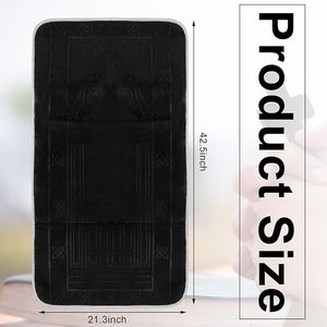 <span class=keywords><strong>Tapis</strong></span> de Prière Islamique en Flanelle Gaufrée de Haute Qualité avec Dossier, Pliable et Portable, pour Voyage - Product Image 6