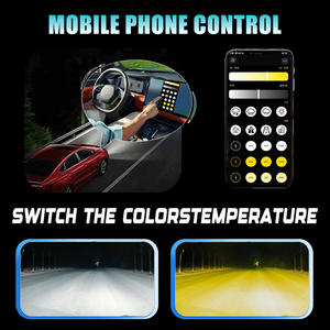 Pratique, vente chaude, H8 H9 H11, phares de voiture intelligents contrôlés par application, 200W, 9005 9006 H7 H4, phares LED pour voiture - Product Image 6