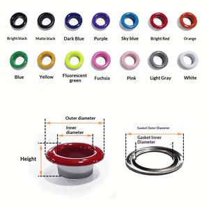 Al por mayor: Ojales de hierro, remaches huecos tipo anillo, ojales negros y hebillas para cordones de zapatos, accesorios para decoración de equipaje, ropa y manualidades - Product Image 2