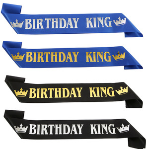 Decoración para Fiesta de <span class=keywords><strong>Cumpleaños</strong></span> de Hombre, Regalos para Celebración de <span class=keywords><strong>Cumpleaños</strong></span>, Color Azul y Negro con Estampado Dorado y Plateado, Logotipo Personalizado - Product Image 1