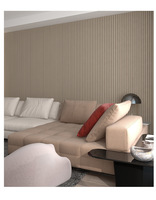 Panel de Pared Decorativo, Panel de Pared de PVC con Fibra de Bambú, Panel de Pared Acanalado, Decoración de Pared Interior para Comercios y Hogares