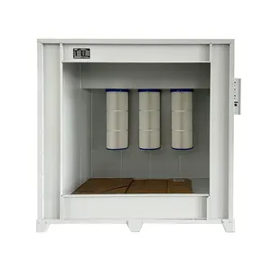 2024 Ailin Factory High Quality 3PCS Filter Manual Cartridge Powder Recovery System Customized Powder Coating Spray Paint Booth